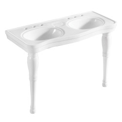 Kingston Brass VPB1488 Imperial Double Bowl Sink With Pedestal,8" Center
