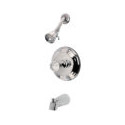 Kingston Brass KB263 Tub & Shower Faucet,Crystal Glass Octagonal