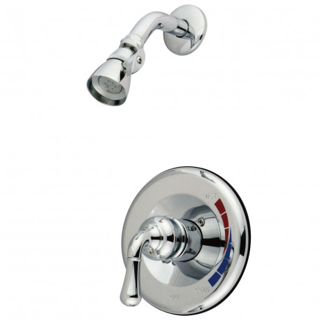 Kingston Brass KB63 Tub & Shower Faucet,Crystal Glass Octagonal