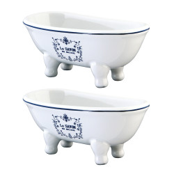 Kingston Brass BATUBDSWD Mini Tub Soap Dish, White