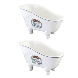 Kingston Brass BATUBSRWD Mini Tub Soap Dish, White
