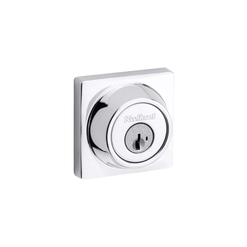 Kwikset 660 SQT Contemporary Square Deadbolt - Keyed One Side, SmartKey Security