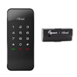 Alfred DB1 Matte Black Smart Touchscreen Motorized Deadbolt Lock With Bluetooth And Z -Wave