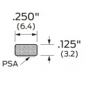 ZERO 8172N Self-Adhesive Weatherstriping, Neoprene/PSA, .250" x 1/8"