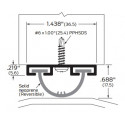 ZERO 52N 1.64" Wide Track Seal, Neoprene - Replacement Gasket