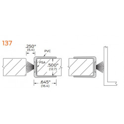 ZERO 137 PVC/ Pile for 1/2” (12.7) Glass Door