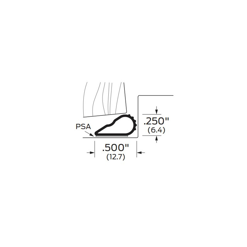 ZERO 188FS Self-Adhesive Weatherstripping, Intumescent/Silicone/PSA
