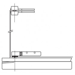 Rixson FQ510NBC Shallow Depth Offset Hung Floor Closers (Parallel To Frame)