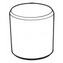  LT24H-SQ-MR- Cylindrical Laminate Drum Table