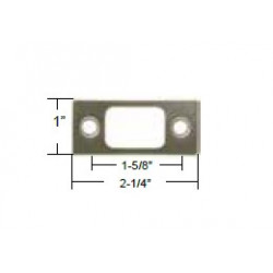 Pamex PD2SP Square Corner Strike Plate, 2-1/4"x1"