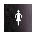  WOMAN-Satin Brushed Brass (350mm X 50mm) Signage