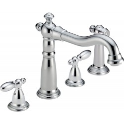 Delta 2256-DST Two Handle Widespread Kitchen Faucet with Spray Victorian™