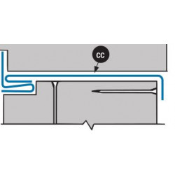 Accurate CC1 Hinged Door Weather Strip, Combination Cap and Interlock