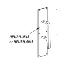 Cal-Royal HPUSH-3515 / HPUSH-4016 Modern Hospital Double Pull Arm with Push Plate for Touchless Entry
