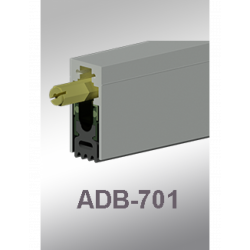 Cal-Royal ADB-701 Heavy Duty, Surface/Semi-Mortised Automatic Door Bottom w/ Neoprene Seal