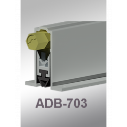 Cal-Royal ADB-703 Light Duty, Mortised Application Automatic Door Bottom w/ Vinyl Seal