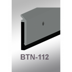 Cal-Royal BTN-112 Door Bottom Sweep made of Extruded Aluminum Retainer and Neoprene Insert