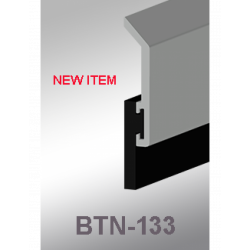 Cal-Royal BTN-133 Door Bottom Sweep made of Extruded Aluminum Retainer and Neoprene Insert