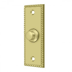 Deltana BBSR333 Bell Button, Rectangular with Rope Pattern