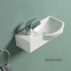 American Imaginations AI-28585 14.7-in. W Wall Mount White Bathroom Vessel Sink For 1 Hole Left Drilling