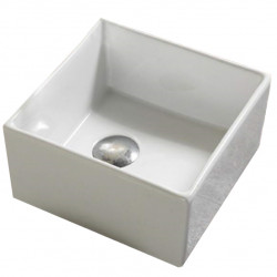 American Imaginations AI-28541 10.6-in. W Above Counter White Bathroom Vessel Sink For Wall Mount Wall Mount Drilling