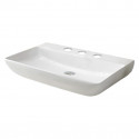 American Imaginations AI-28504 28-in. W Above Counter White Bathroom Vessel Sink For 3H8-in. Center Drilling