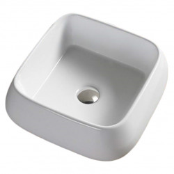 American Imaginations AI-28576 16.14-in. W Above Counter White Bathroom Vessel Sink For Deck Mount Deck Mount Drilling