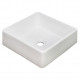American Imaginations AI-28551 15.2-in. W Above Counter White Bathroom Vessel Sink For Wall Mount Wall Mount Drilling