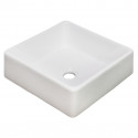 American Imaginations AI-28550 15.2-in. W Above Counter White Bathroom Vessel Sink For Deck Mount Deck Mount Drilling
