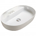 American Imaginations AI-28538 24.41-in. W Above Counter White Bathroom Vessel Sink For 3H4-in. Center Drilling