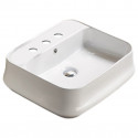 American Imaginations AI-28531 20.9-in. W Above Counter White Bathroom Vessel Sink For 3H8-in. Center Drilling