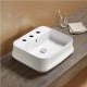 American Imaginations AI-28531 20.9-in. W Above Counter White Bathroom Vessel Sink For 3H8-in. Center Drilling