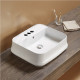 American Imaginations AI-28530 20.9-in. W Above Counter White Bathroom Vessel Sink For 3H4-in. Center Drilling