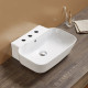 American Imaginations AI-28529 20-in. W Wall Mount White Bathroom Vessel Sink For 3H8-in. Center Drilling