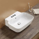 American Imaginations AI-28528 20-in. W Wall Mount White Bathroom Vessel Sink For 3H4-in. Center Drilling