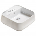 American Imaginations AI-28523 18.31-in. W Above Counter White Bathroom Vessel Sink For 3H4-in. Center Drilling