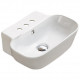 American Imaginations AI-28518 16.34-in. W Above Counter White Bathroom Vessel Sink For 3H8-in. Center Drilling