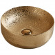 American Imaginations AI-28516 13.98-in. W Above Counter Gold Bathroom Vessel Sink For Deck Mount Deck Mount Drilling
