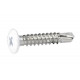 D&D 1PW-100 Bag of 100 - 1" Self-Drilling Screws,Wafer Head, Phillips Head, Black, Stainless Steel