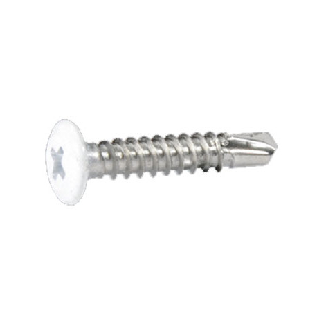 D&D 1PW-100 Bag of 100 - 1" Self-Drilling Screws,Wafer Head, Phillips Head, Black, Stainless Steel