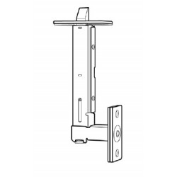 Cal-Royal FB780 Metal & Wood Door Universal Flush Bolts in Satin Stainless Steel