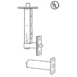 Cal-Royal FB540 Metal & Wood Door Universal Flush Bolts in Satin Stainless Steel