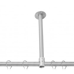 AJW UX1-V18 1" Diameter Vertical Shower Curtain Rod, 18"L