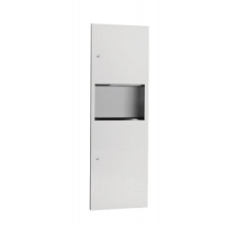 AJW U6054X Unidoor Folded Towel Dispenser & Waste Receptacle Combination