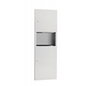 AJW U6054X U6054-SM Unidoor Folded Towel Dispenser & Waste Receptacle Combination
