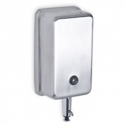 AJW U127 40oz Vertical Liquid Soap Dispenser w/ Push-up Valve - Surface Mounted