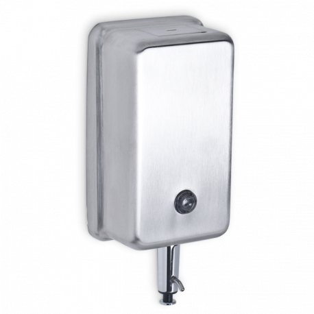 AJW U127 40oz Vertical Liquid Soap Dispenser w/ Push-up Valve - Surface Mounted
