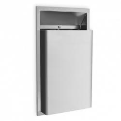 AJW U417 7 Gallon Waste Receptacle w/-1/2" Extended Waste - Recessed