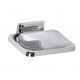 AJW UC21 Bright Chrome Surface Mounted Zamac Soap Dish w/o Drainage Holes
