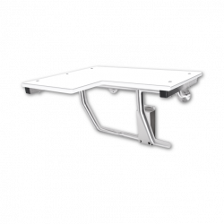 AJW U929 Handed Retractable ADA Compliant Shower Seat - Surface Mounted